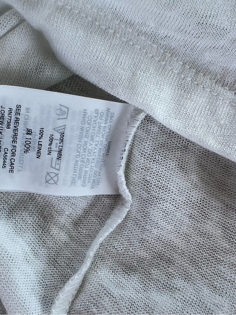 J. Crew Woman’s White Linen V-Neck Women's Tee Size XXS - Picture 6 of 6